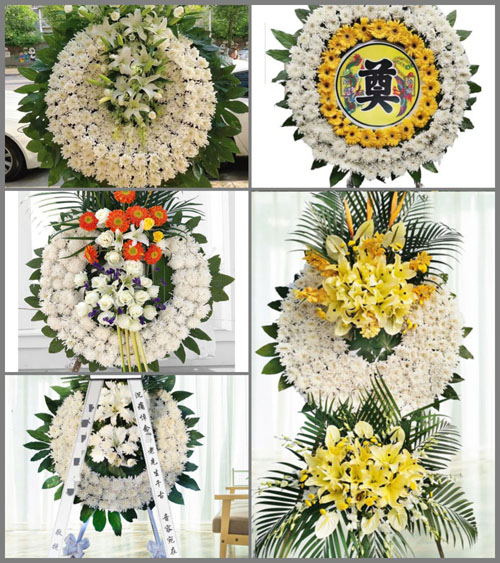 山东青岛黄岛区大场镇周家村花圈速递